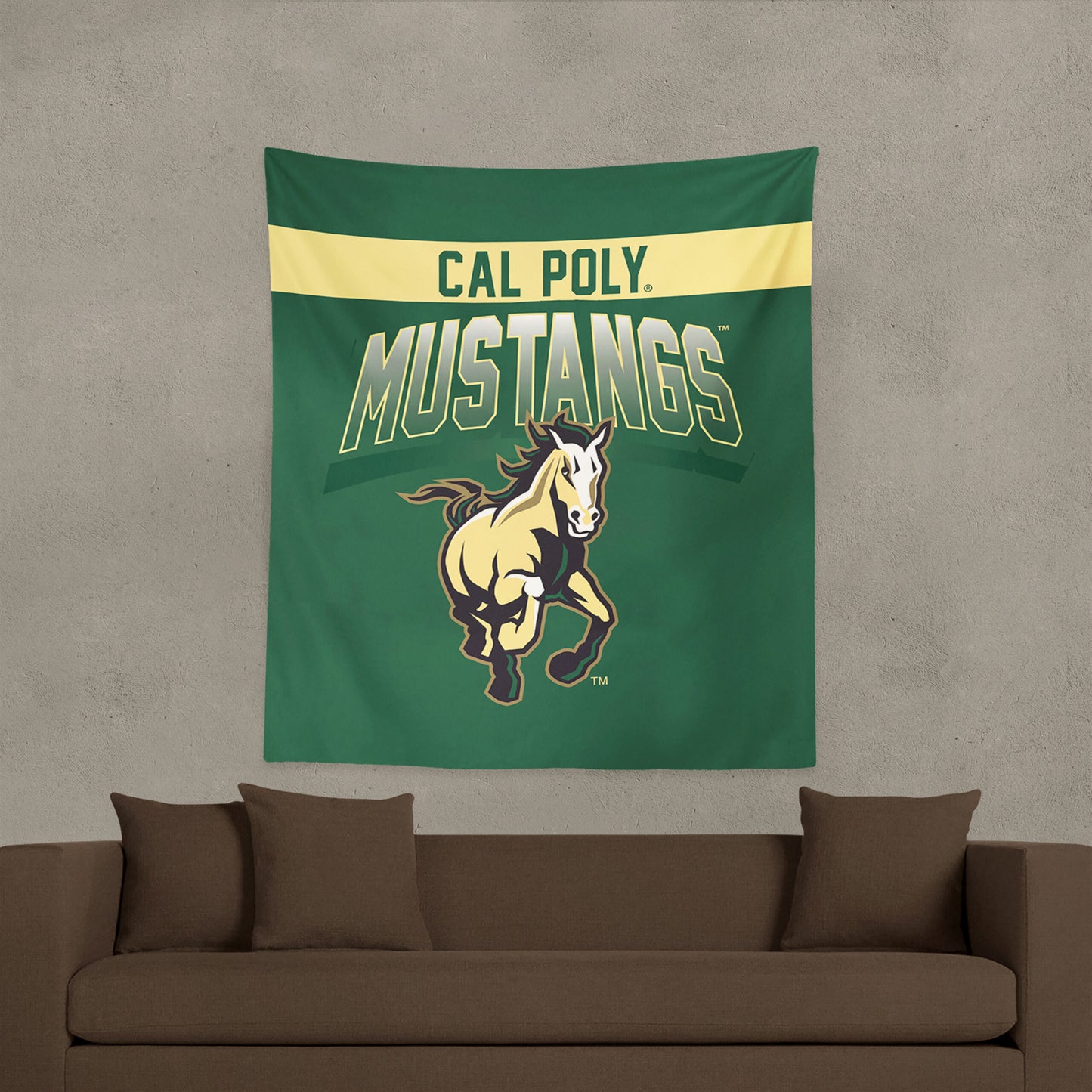 Cal Poly Mustangs bevel wall hanging Lifestyle