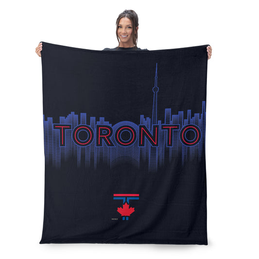 Toronto Blue Jays CITY CONNECT Sherpa Blanket lifestyle