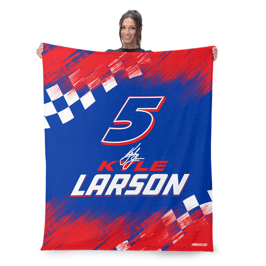 NASCAR Kyle Larson large throw blanket
