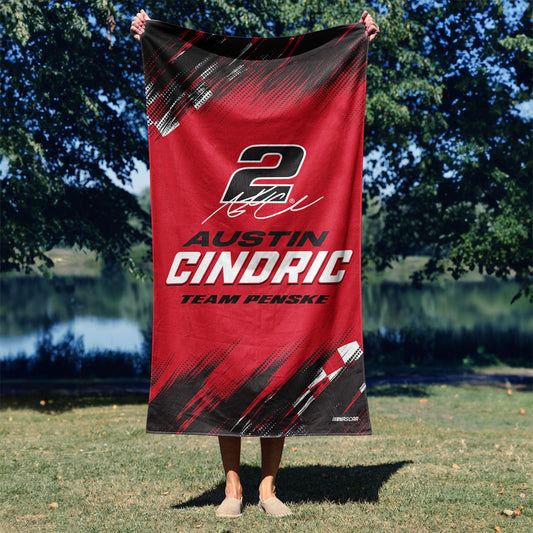NASCAR Austin Cindric Beach Towel Lifestyle