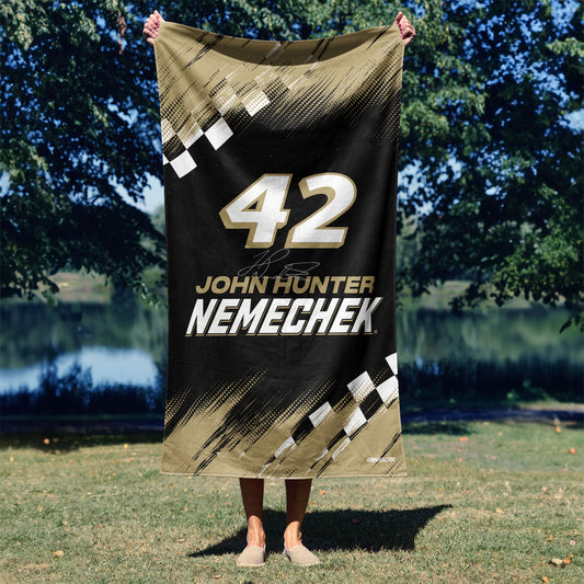 NASCAR John Hunter Nemechek Beach Towel Lifestyle