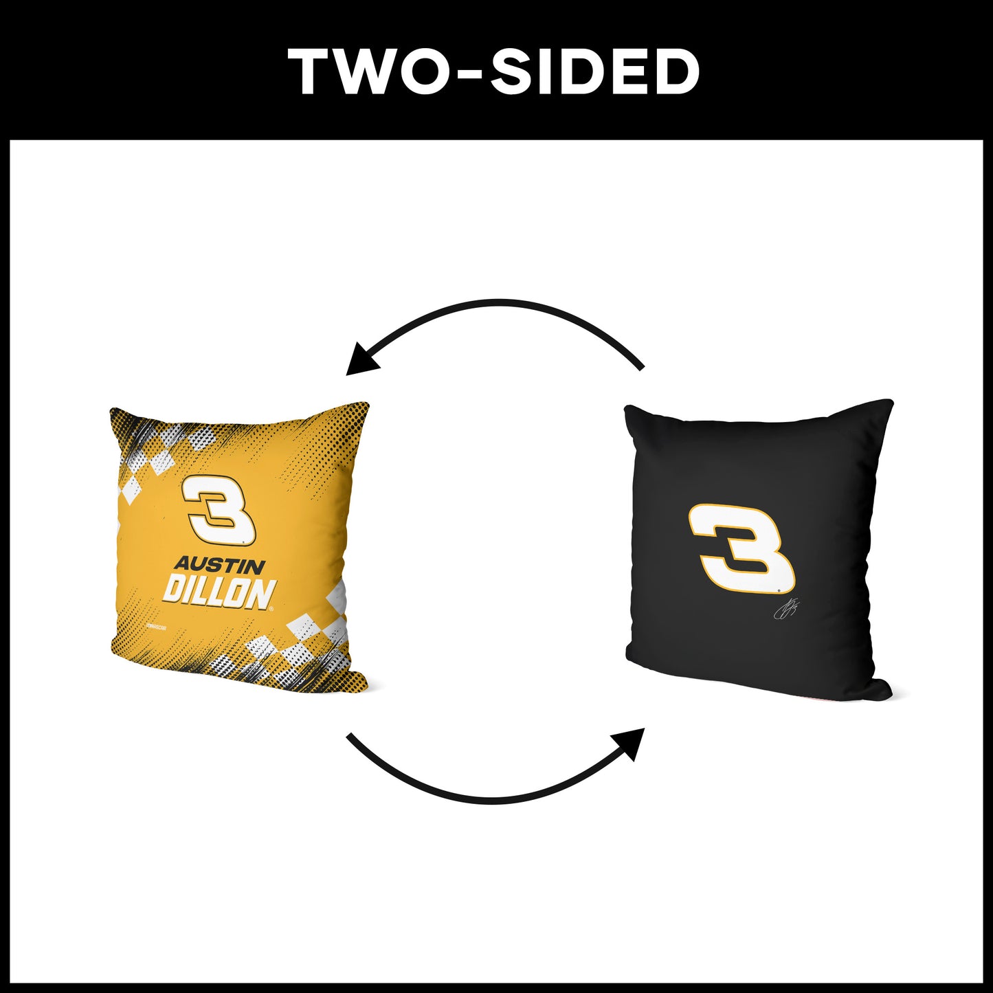 NASCAR Austin Dillon OFFICIAL double sided throw pillow