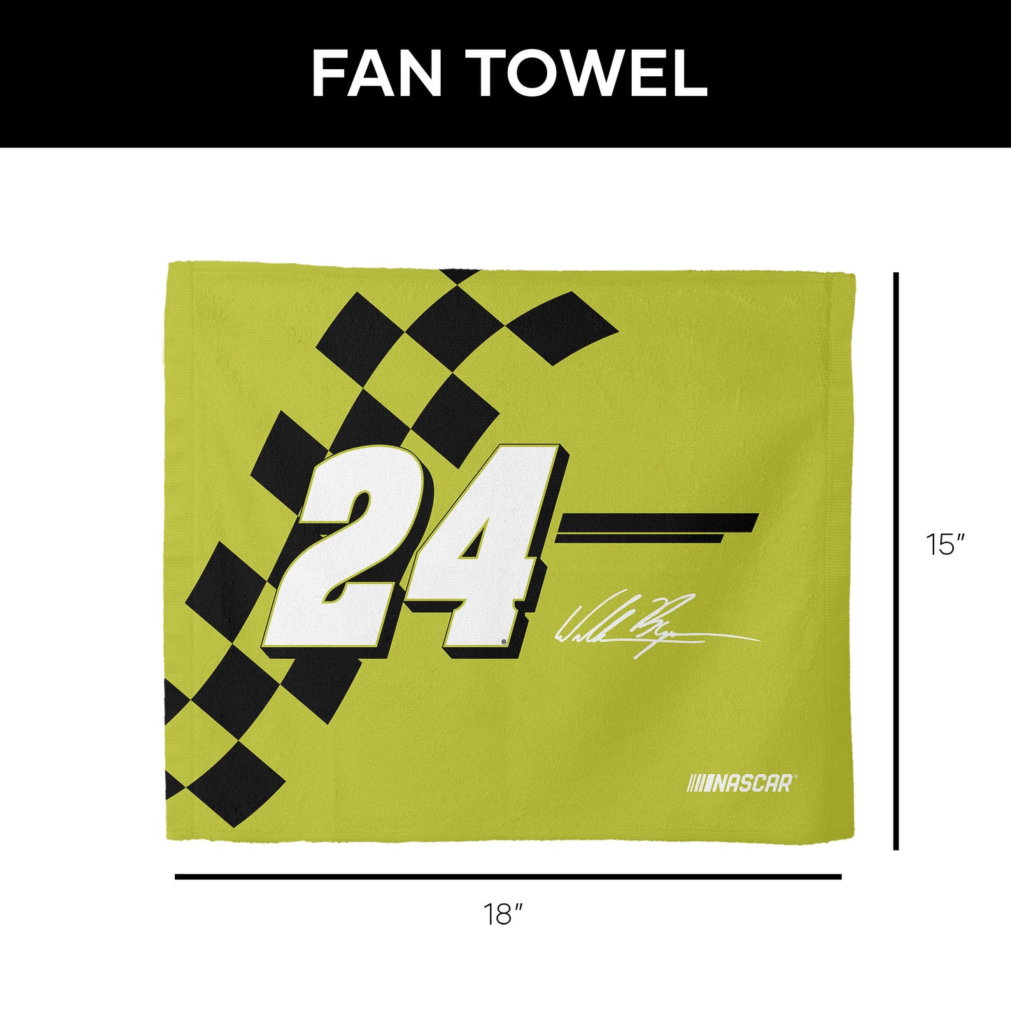 NASCAR William Byron Fan Towel set dimensions