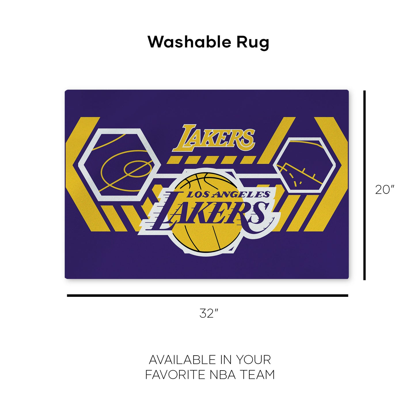 Los Angeles Lakers Washable Rug Dimensions