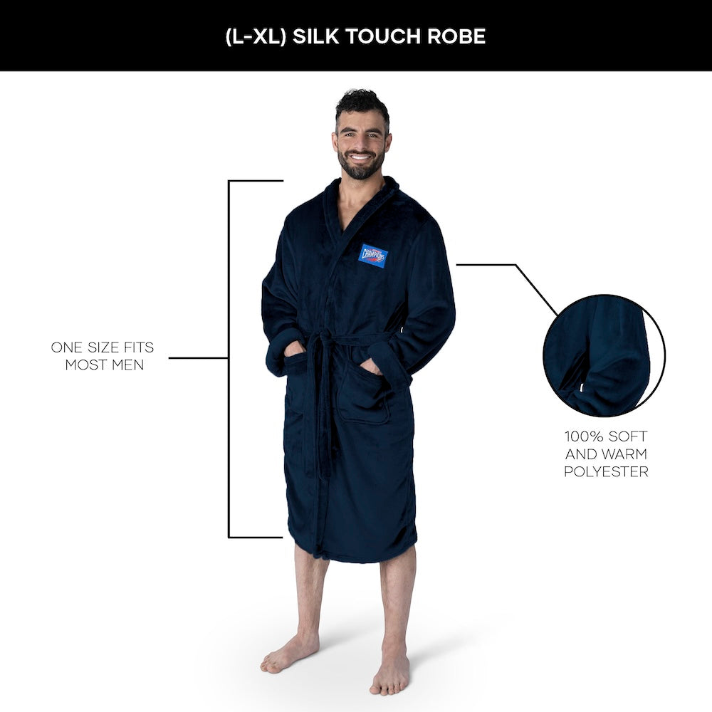 Oklahoma City Thunder NBA Champions silk touch mens bathrobe Navy Blue