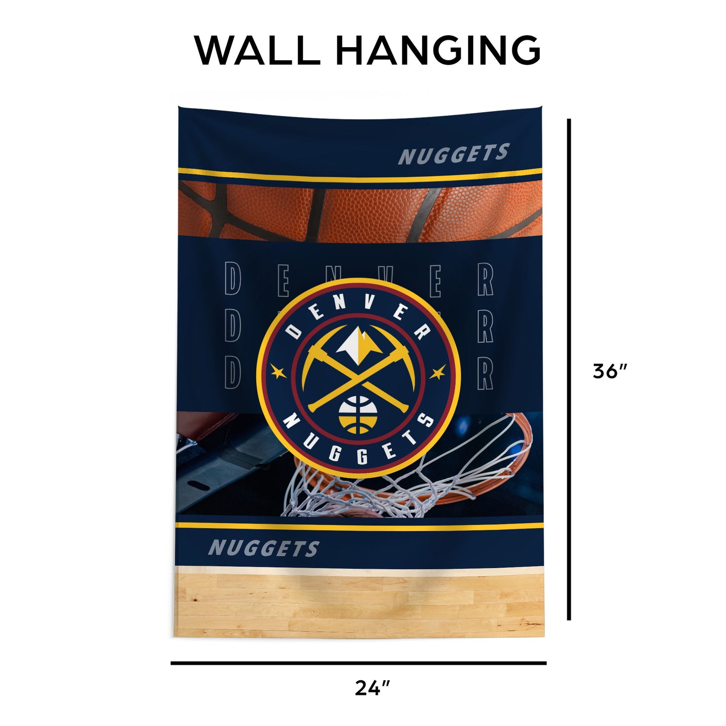 Denver Nuggets Wall Hanging Tapestry Dimensions