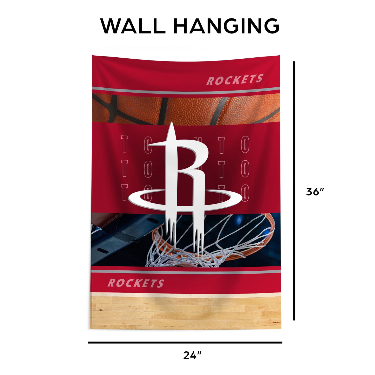 Houston Rockets Wall Hanging Tapestry Dimensions