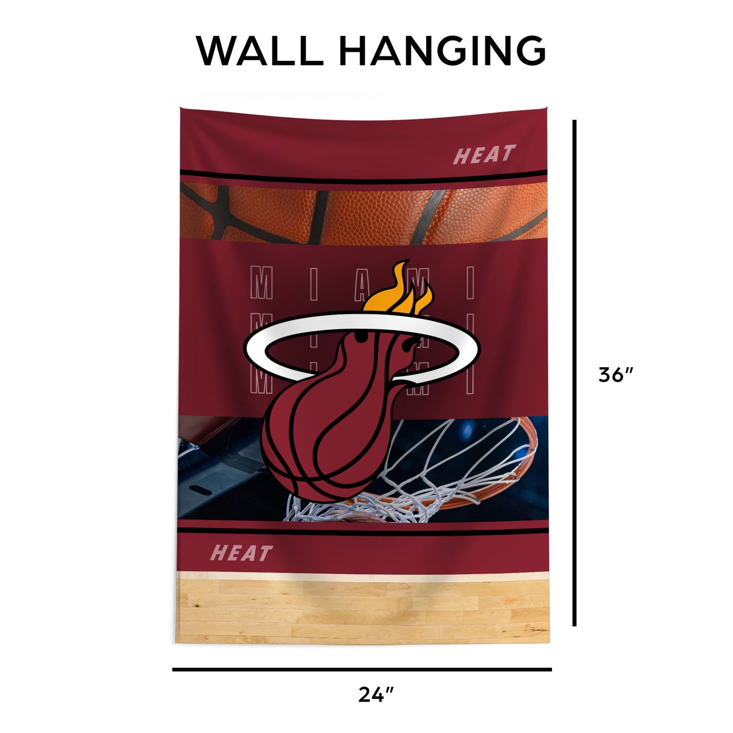 Miami Heat Wall Hanging Tapestry Dimensions