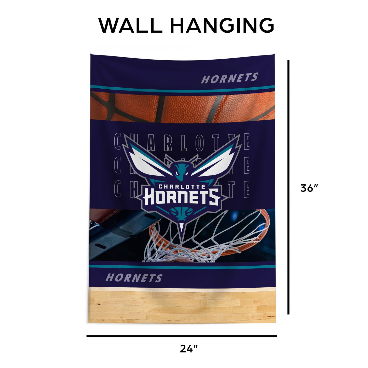 Charlotte Hornets Wall Hanging Tapestry Dimensions