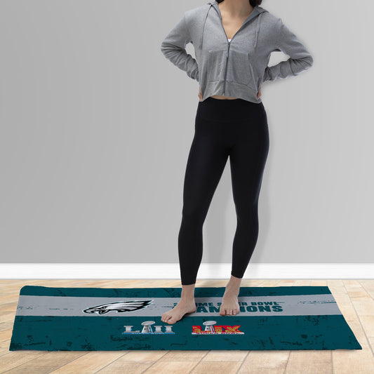 Philadelphia Eagles Multi Super Bowl Champions Washable Rug Lifestyle