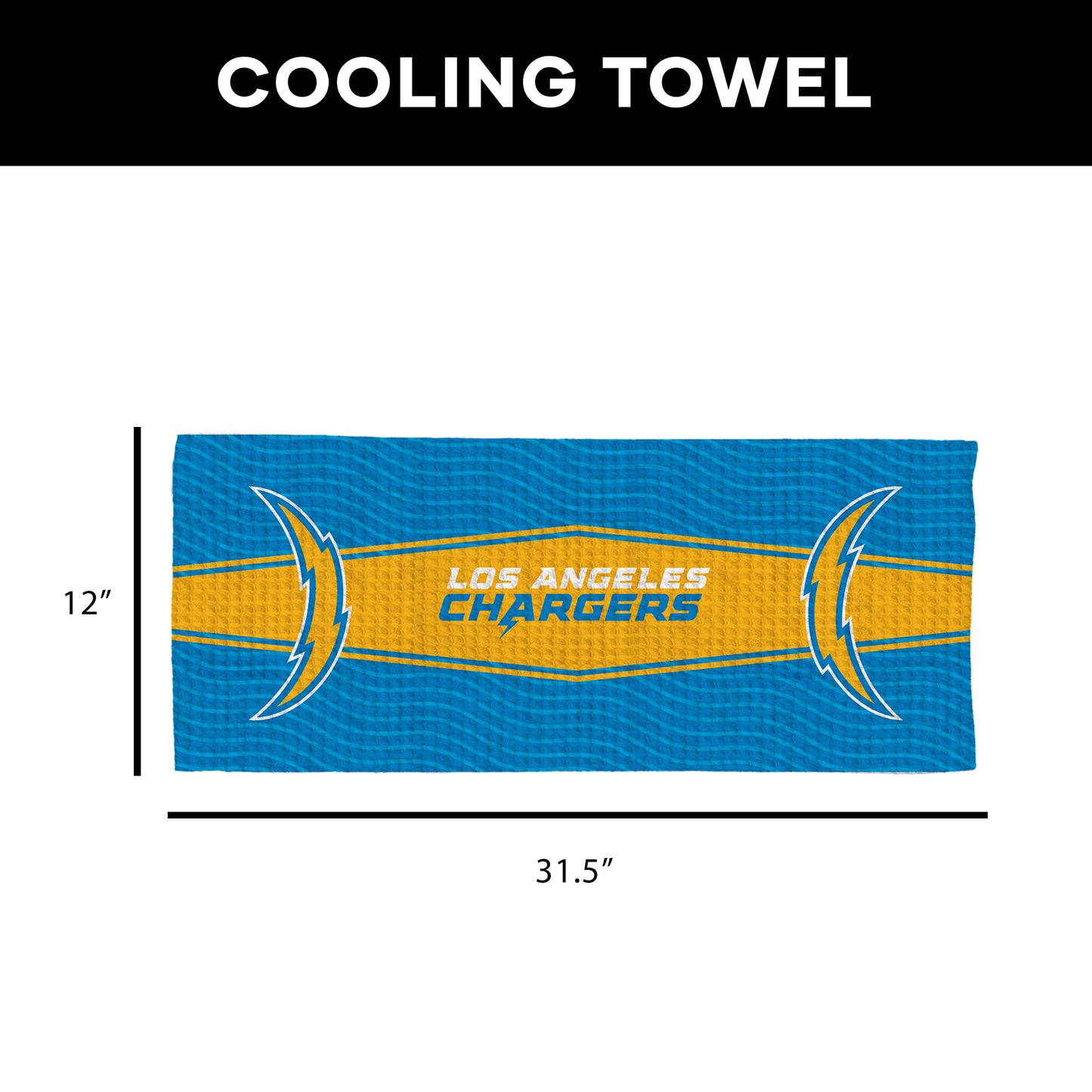 Los Angeles Chargers Sweat Absorbing Towel Dimensions