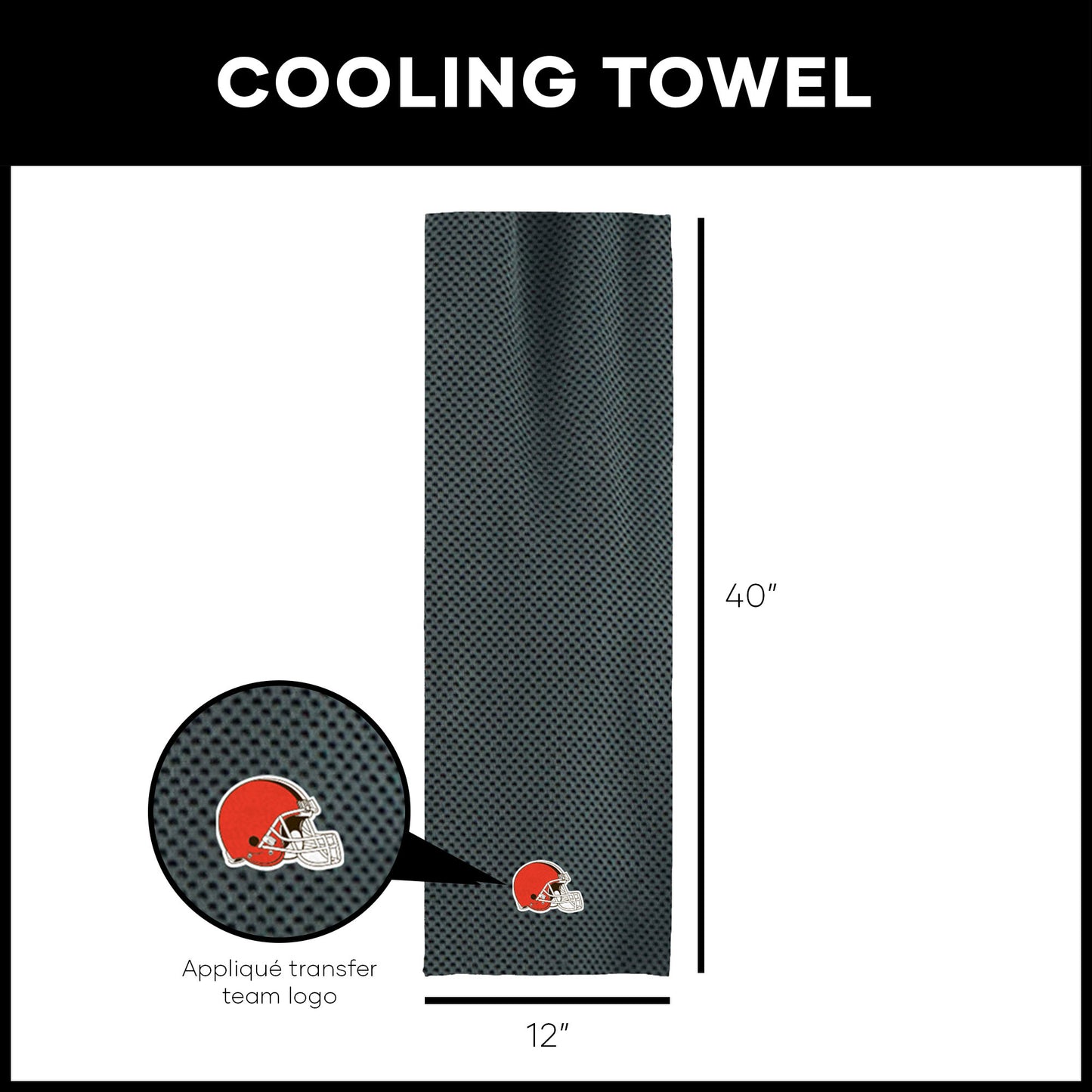 Cleveland Browns Cooling Workout Towel Dimensions