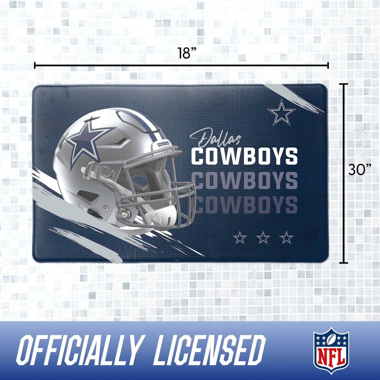Dallas Cowboys bath rug dimensions
