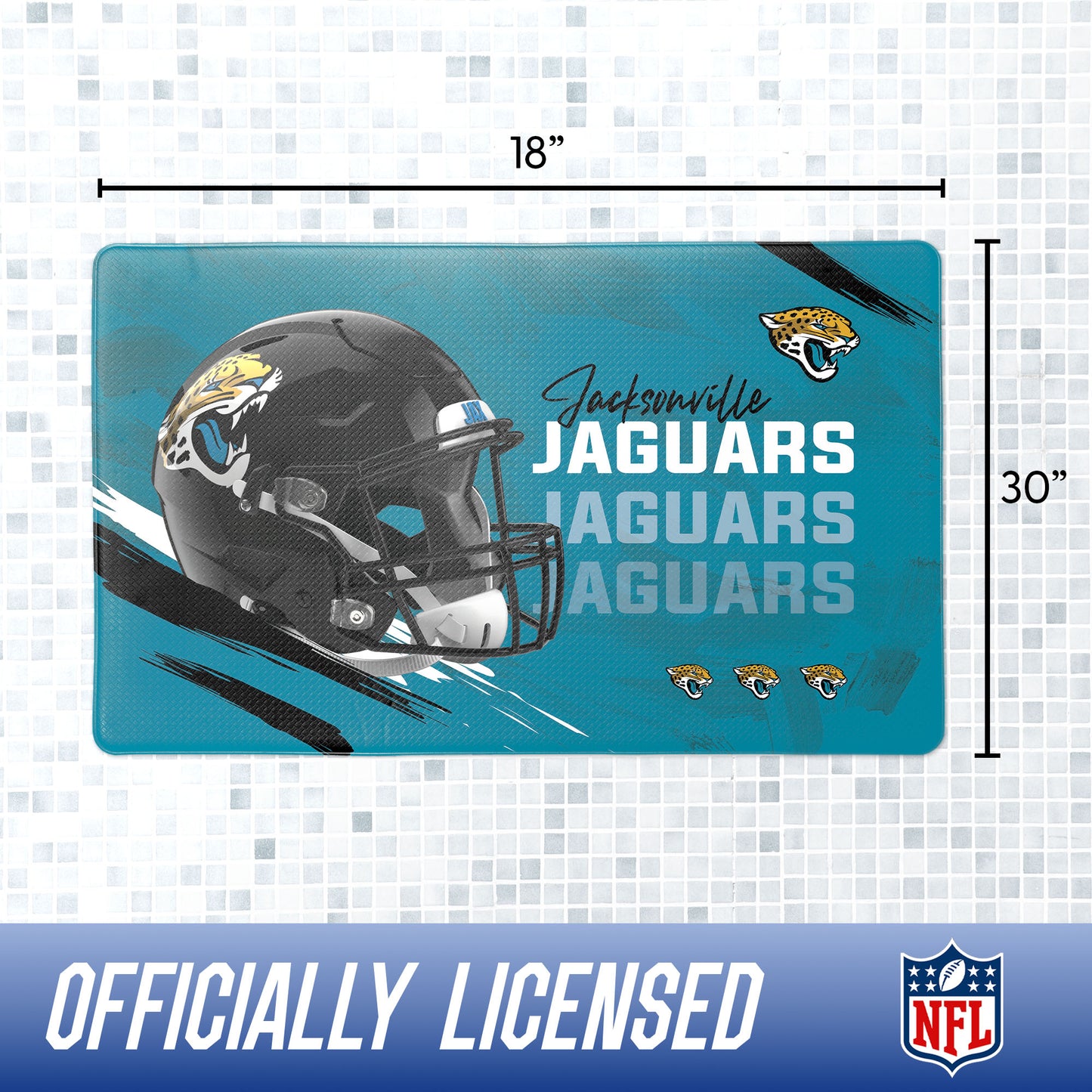 Jacksonville Jaguars bath rug dimensions