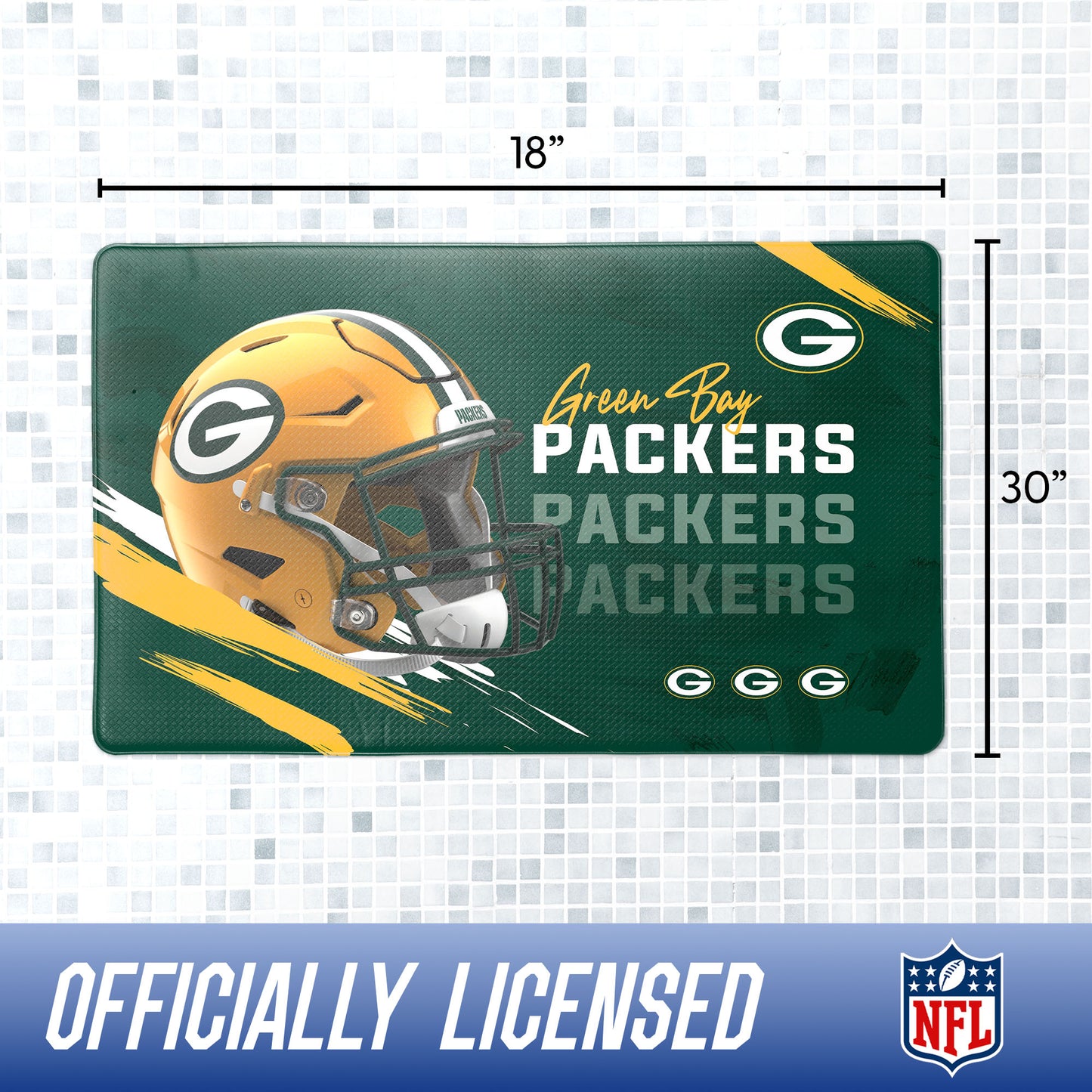Green Bay Packers bath rug dimensions