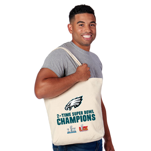 Philadelphia Eagles Multi Super Bowl Champs Canvas Man Purse