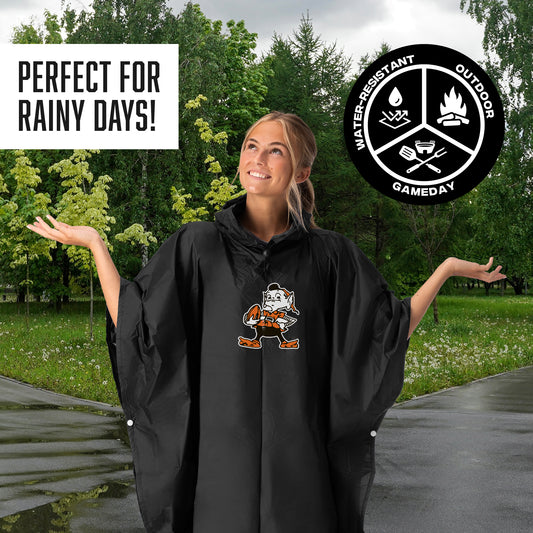 Cleveland Browns hooded rain poncho