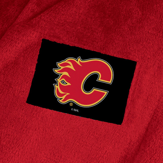 Calgary Flames team color bathrobe patch