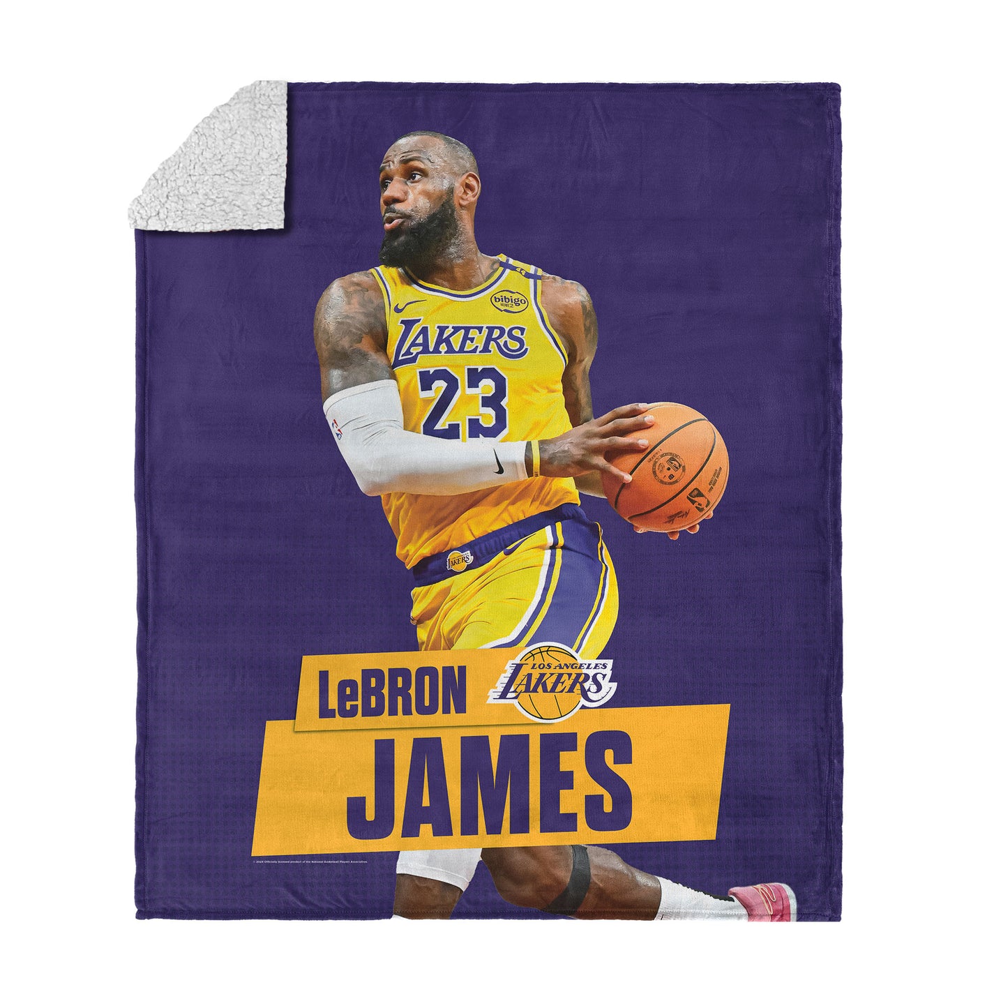 Los Angeles Lakers LeBron James Sherpa Blanket