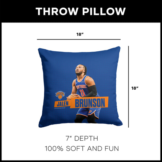 New York Knicks Jalen Brunson throw pillow