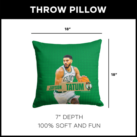 Boston Celtics Jayson Tatum throw pillow