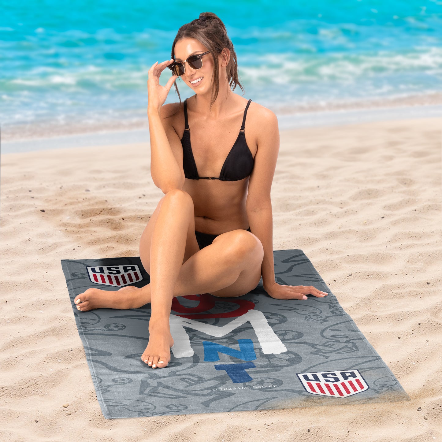 US Soccer team beach towel lifestyle