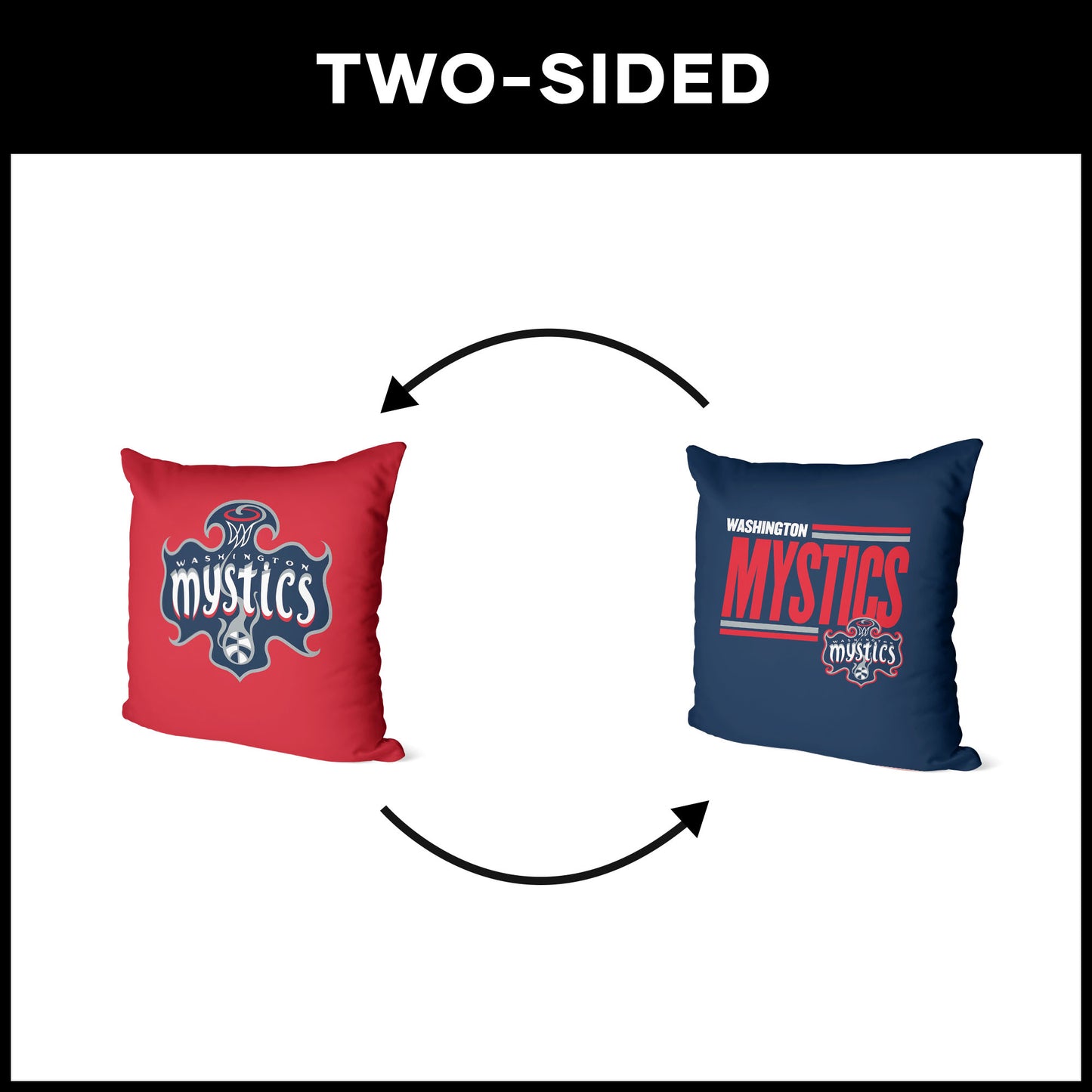 Washington Mystics double sided Throw Pillow