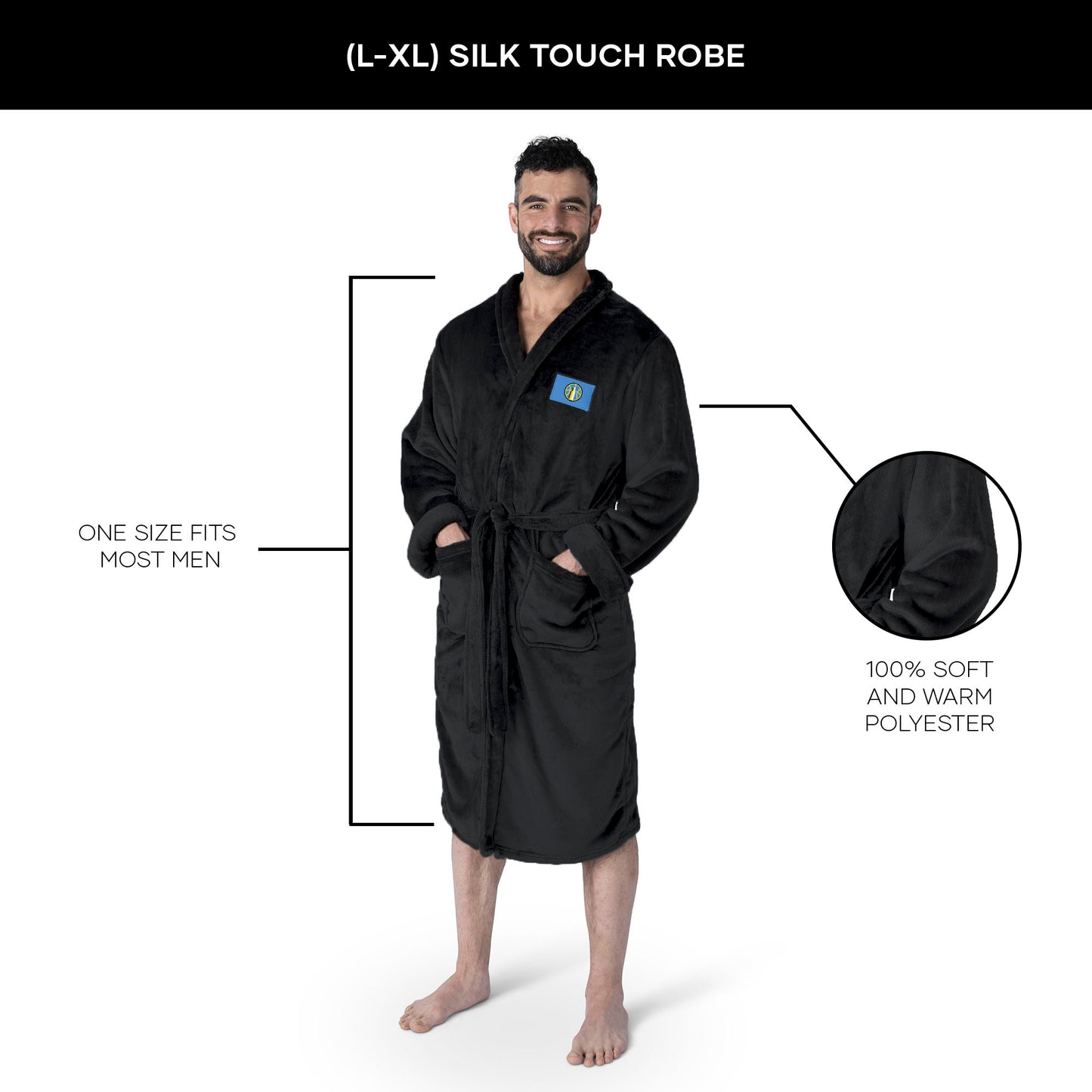 Chicago Sky silk touch Team Color men bathrobe