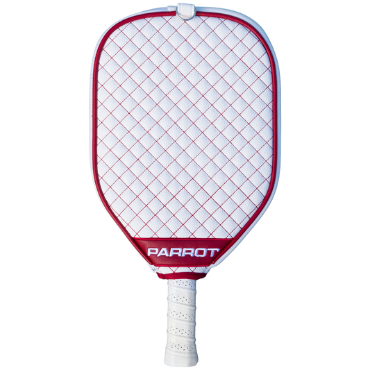 Alabama Crimson Tide White quilted pickleball paddle cover back view
