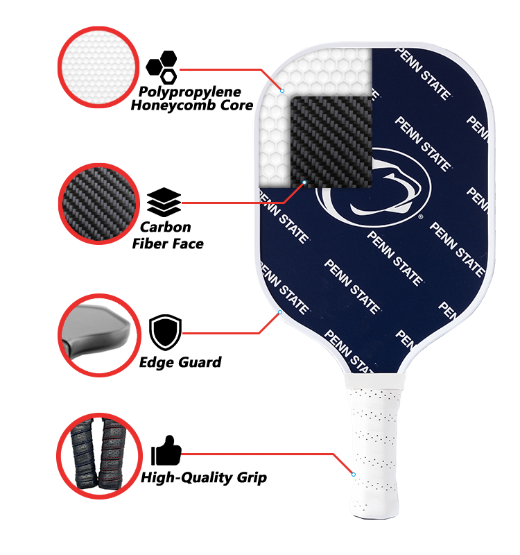 Penn State Nittany Lions standard pickleball paddle additional view