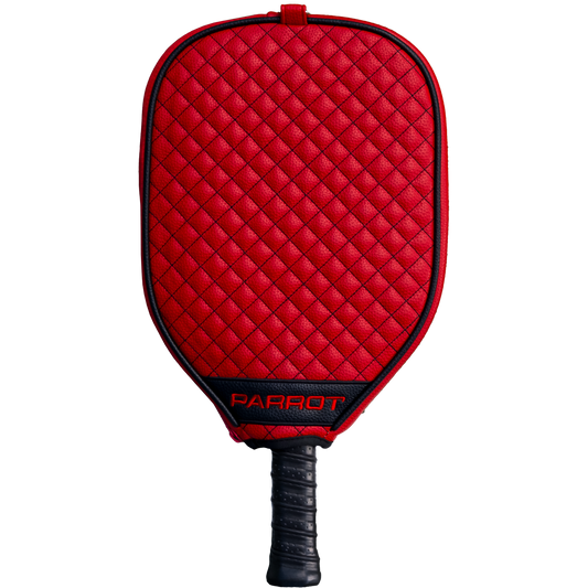 Louisville Cardinals quilted pickleball paddle cover back view