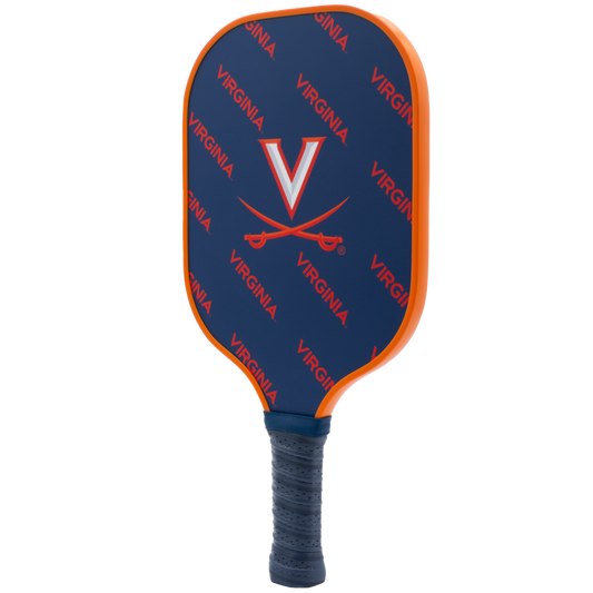 Virginia Cavaliers pickleball paddle back view
