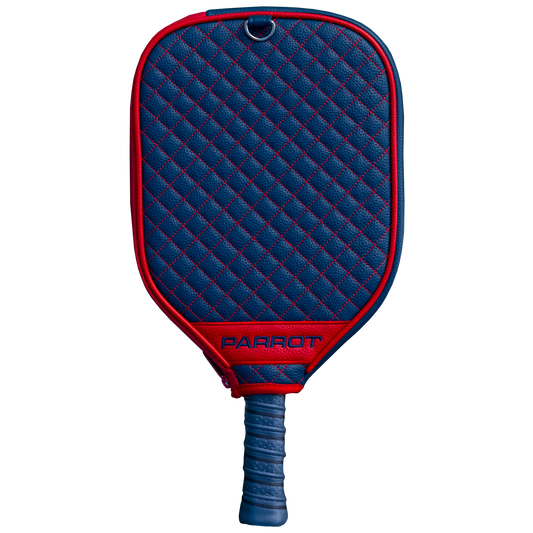 New York Giants Navy quilted pickleball paddle cover back view