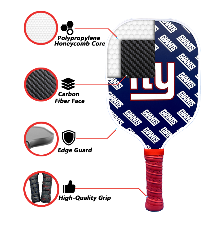 New York Giants standard pickleball paddle additional view
