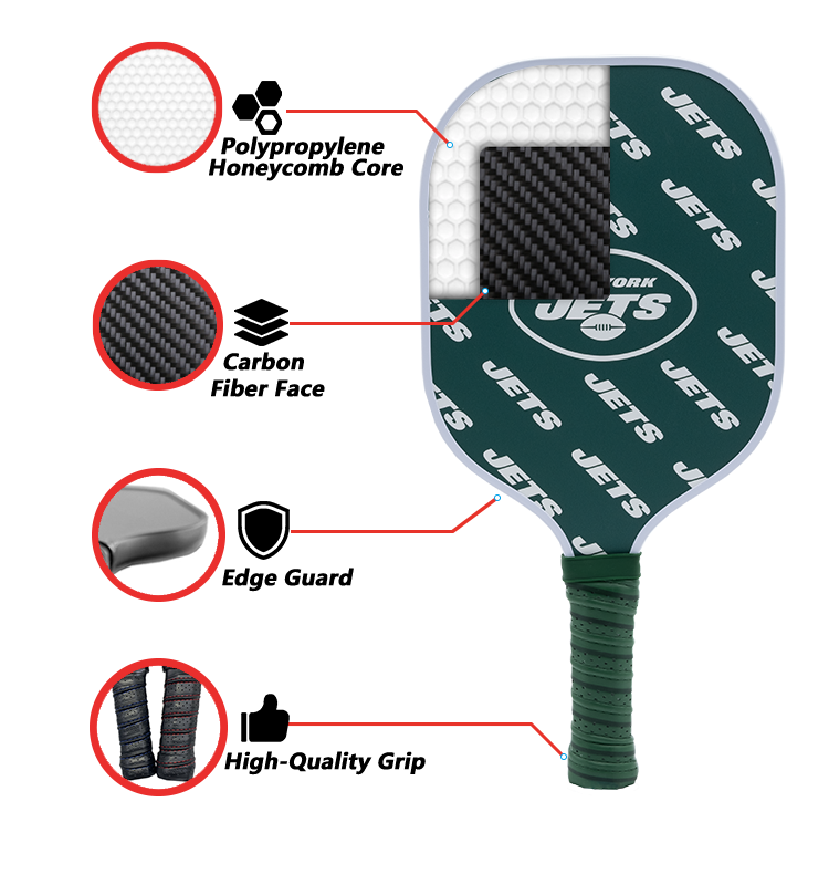 New York Jets standard pickleball paddle additional view