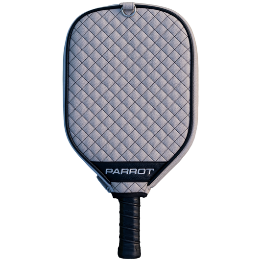 Las Vegas Raiders Silver quilted pickleball paddle cover back view