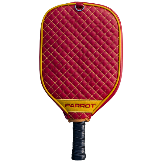 San Francisco 49ers quilted pickleball paddle cover back view