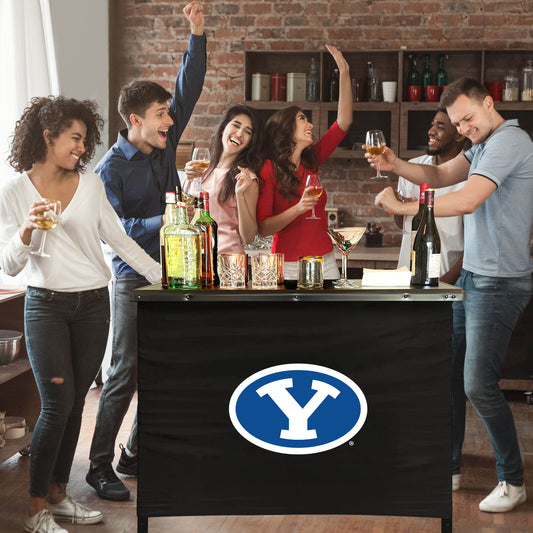 BYU Cougars Portable Indoor/Outdoor Bar inside lifestyle party