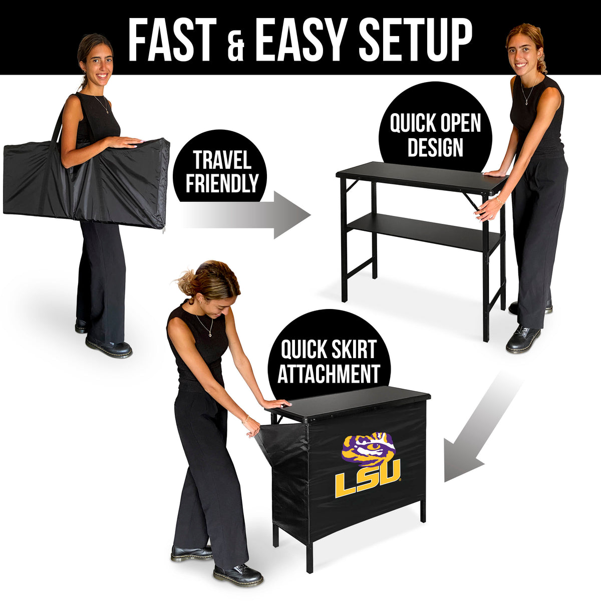 LSU Tigers Portable Indoor/Outdoor Bar assemble instructions