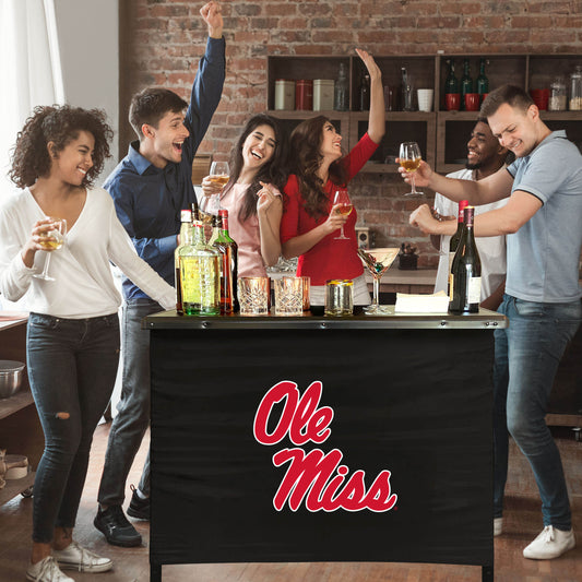 Mississippi Rebels Portable Indoor/Outdoor Bar inside lifestyle party