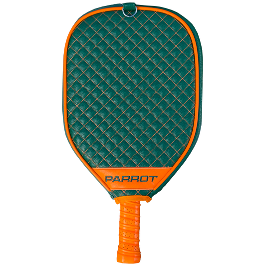 Miami Hurricanes quilted pickleball paddle cover back view