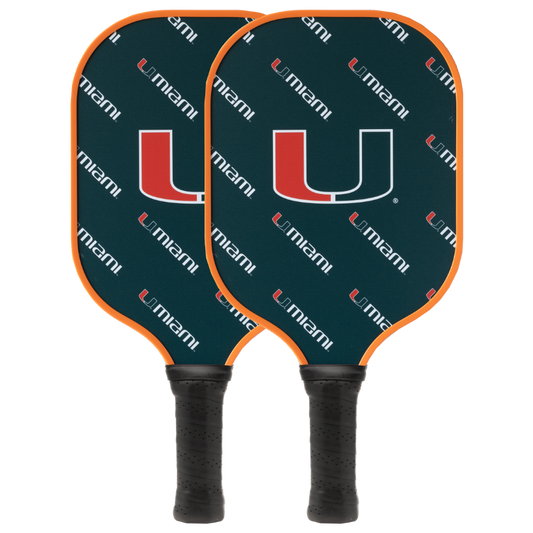 Miami Hurricanes pickleball paddle set