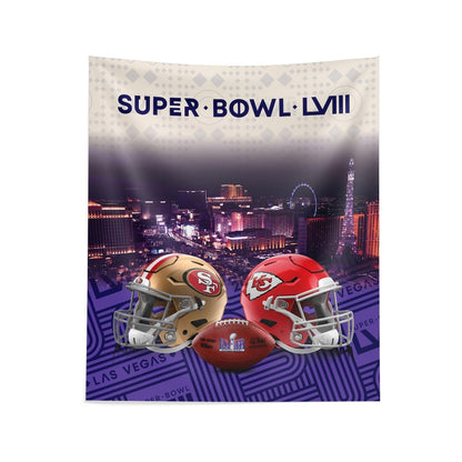 49ers vs Chiefs Super Bowl Poster 34x40 wall hanging