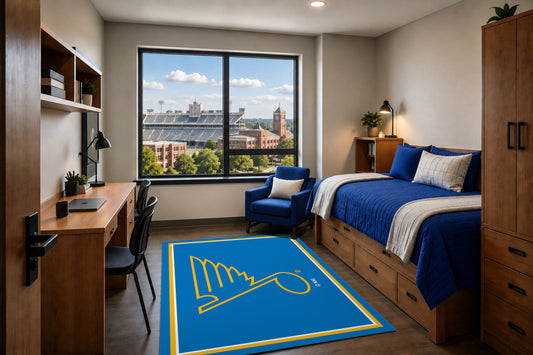 St. Louis Blues Entry Rug in Room Setting - Officially Licensed NHL Area Rug