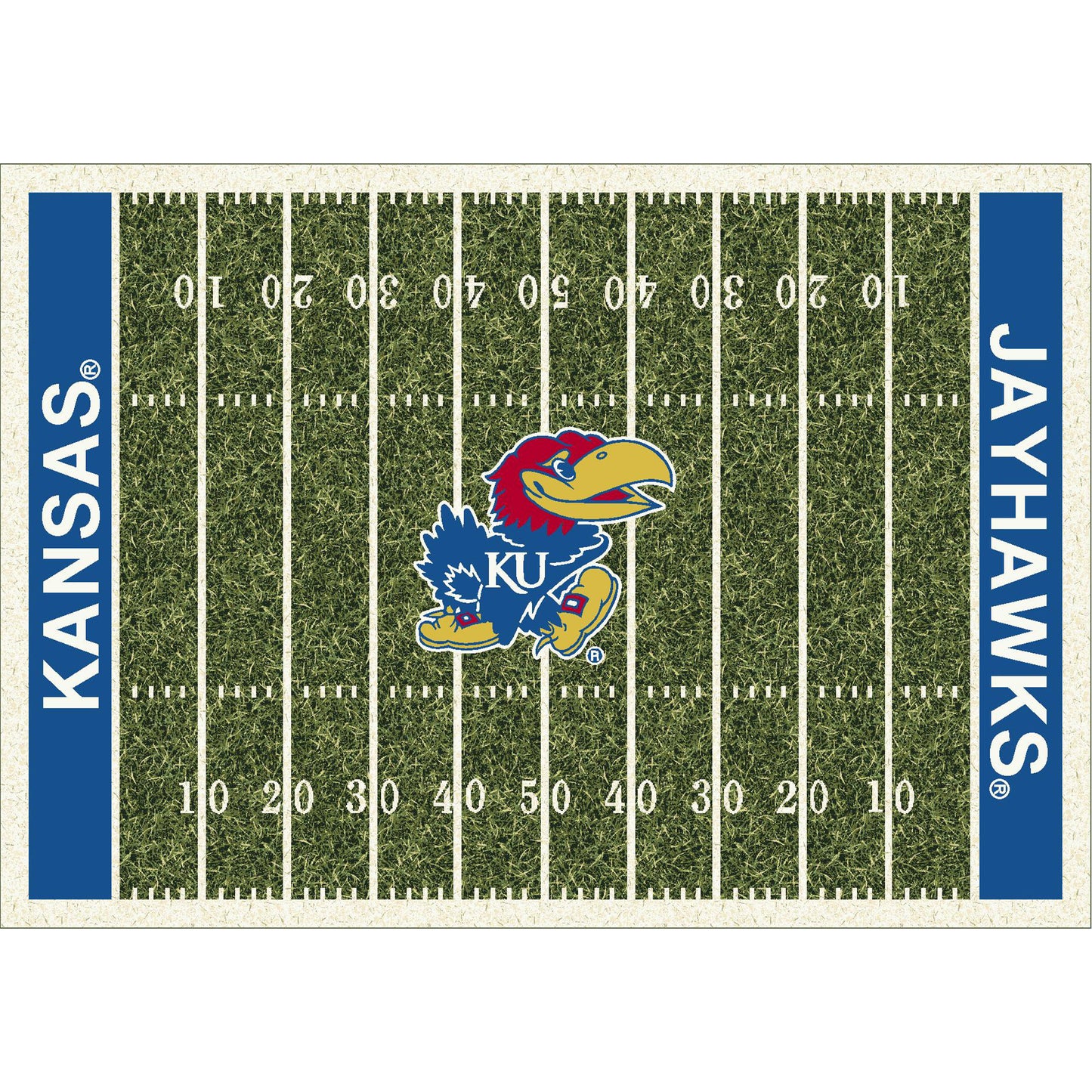 Kansas Jayhawks Homefield Rug - Officially Licensed NCAA Area Rug