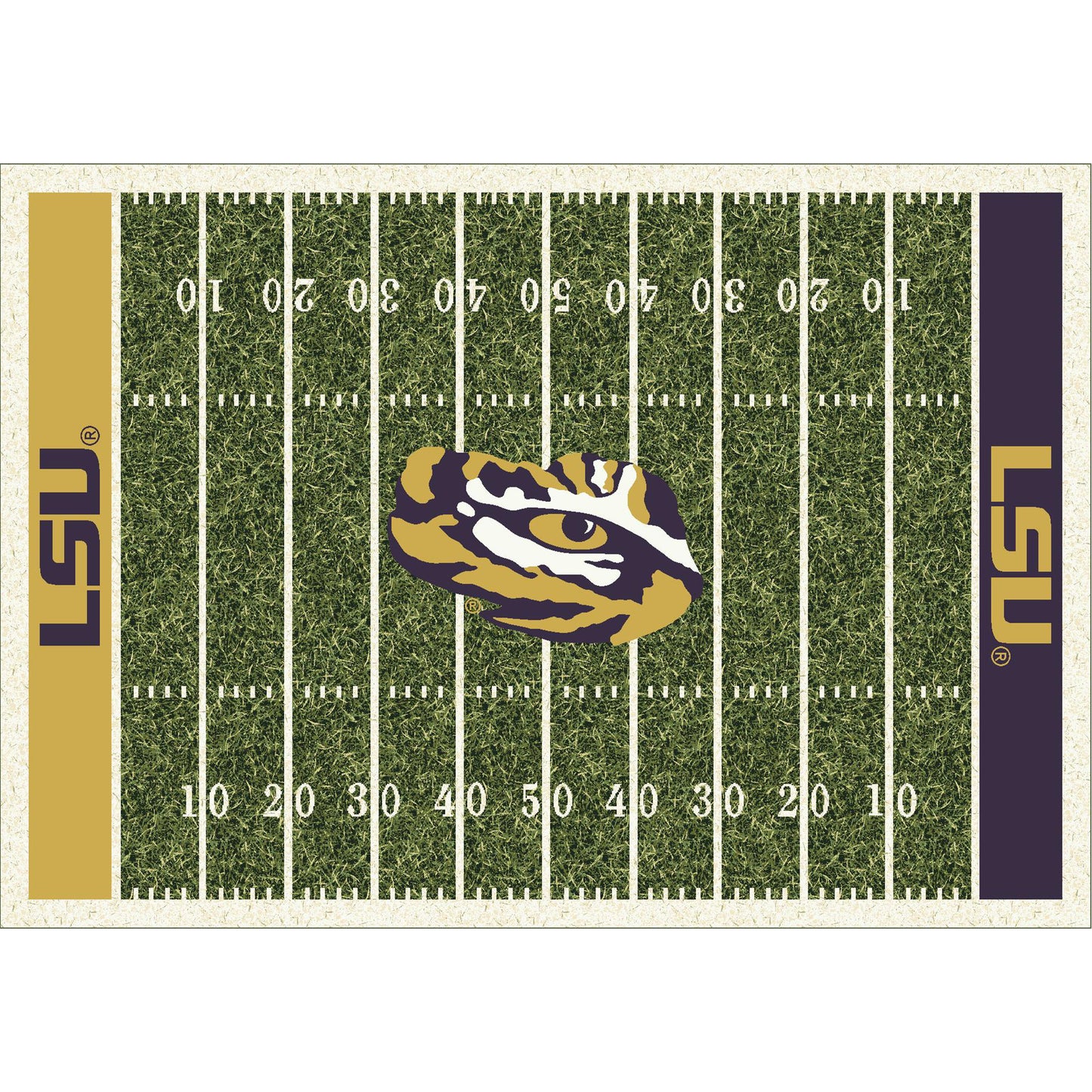 LSU Tigers Homefield Rug - Officially Licensed NCAA Area Rug