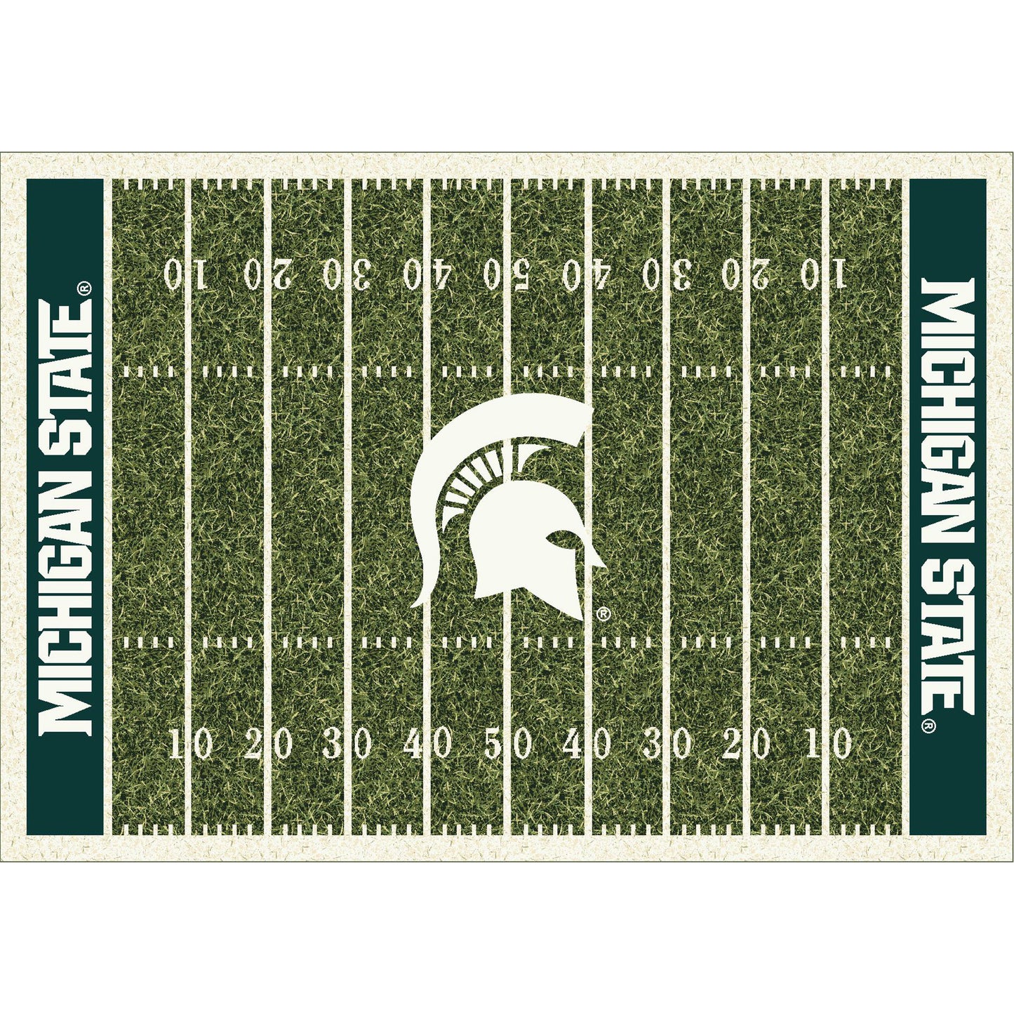 Michigan State Spartans Homefield Rug - Officially Licensed NCAA Area Rug