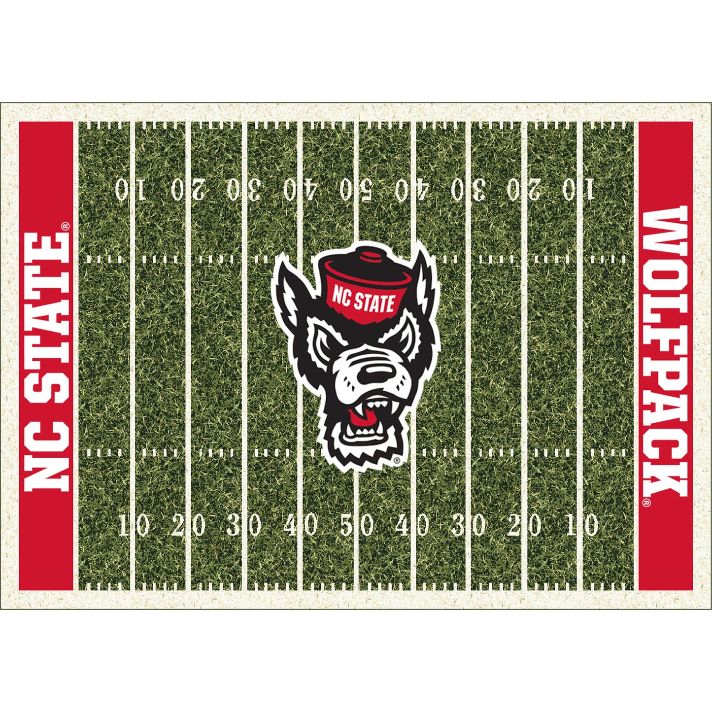NC State Wolfpack Homefield Rug - Officially Licensed NCAA Area Rug