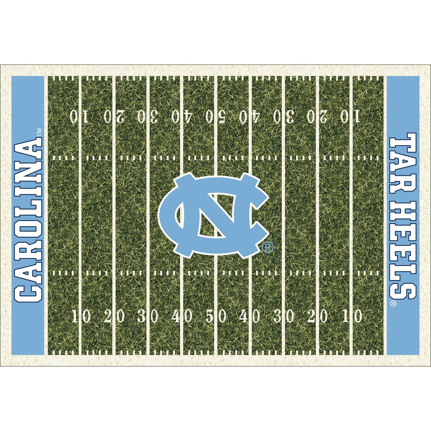 North Carolina Tar Heels Homefield Rug - Officially Licensed NCAA Area Rug