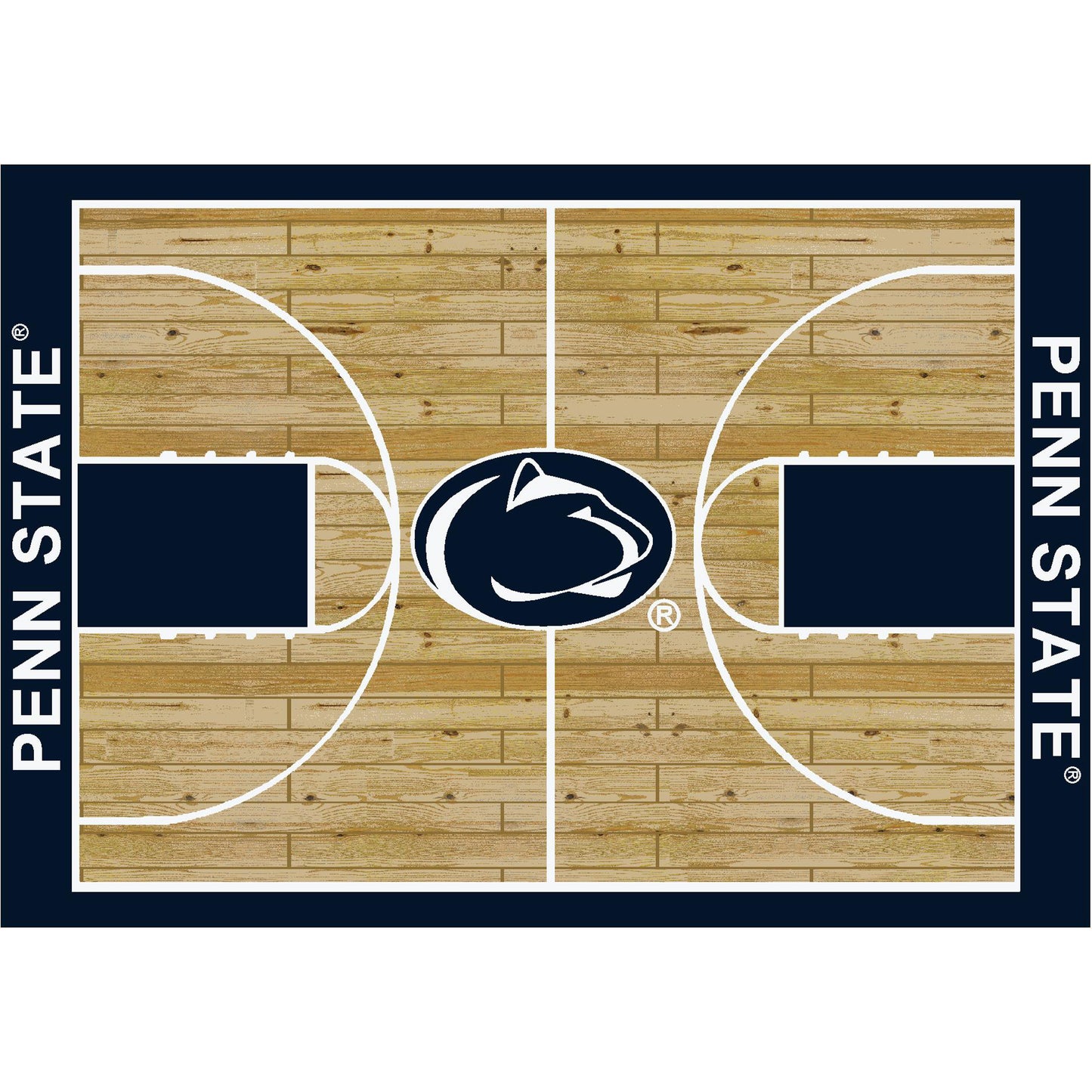 Penn State Nittany Lions Courtside Rug - Officially Licensed NCAA Area Rug
